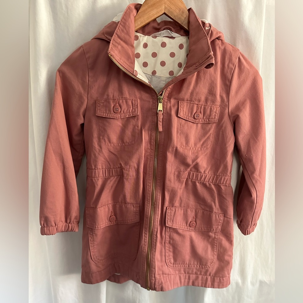 Girls Pink Jacket - H&M Anorak Jacket Size 6X